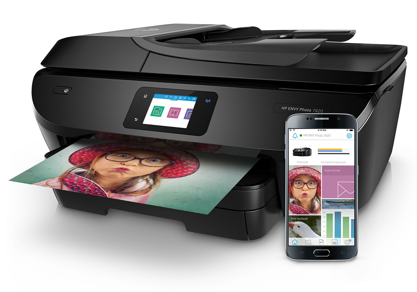 Impresora multifunción - HP ENVY Photo 7830 + Papel foto Q8691A, 15 ppm, 1.200 ppp, WiFi, USB