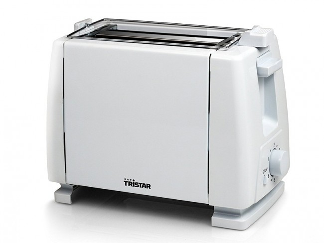 Tostadora - Tristar BR-1009, 650 W, 2 ranuras, 6 ajustes, Blanco