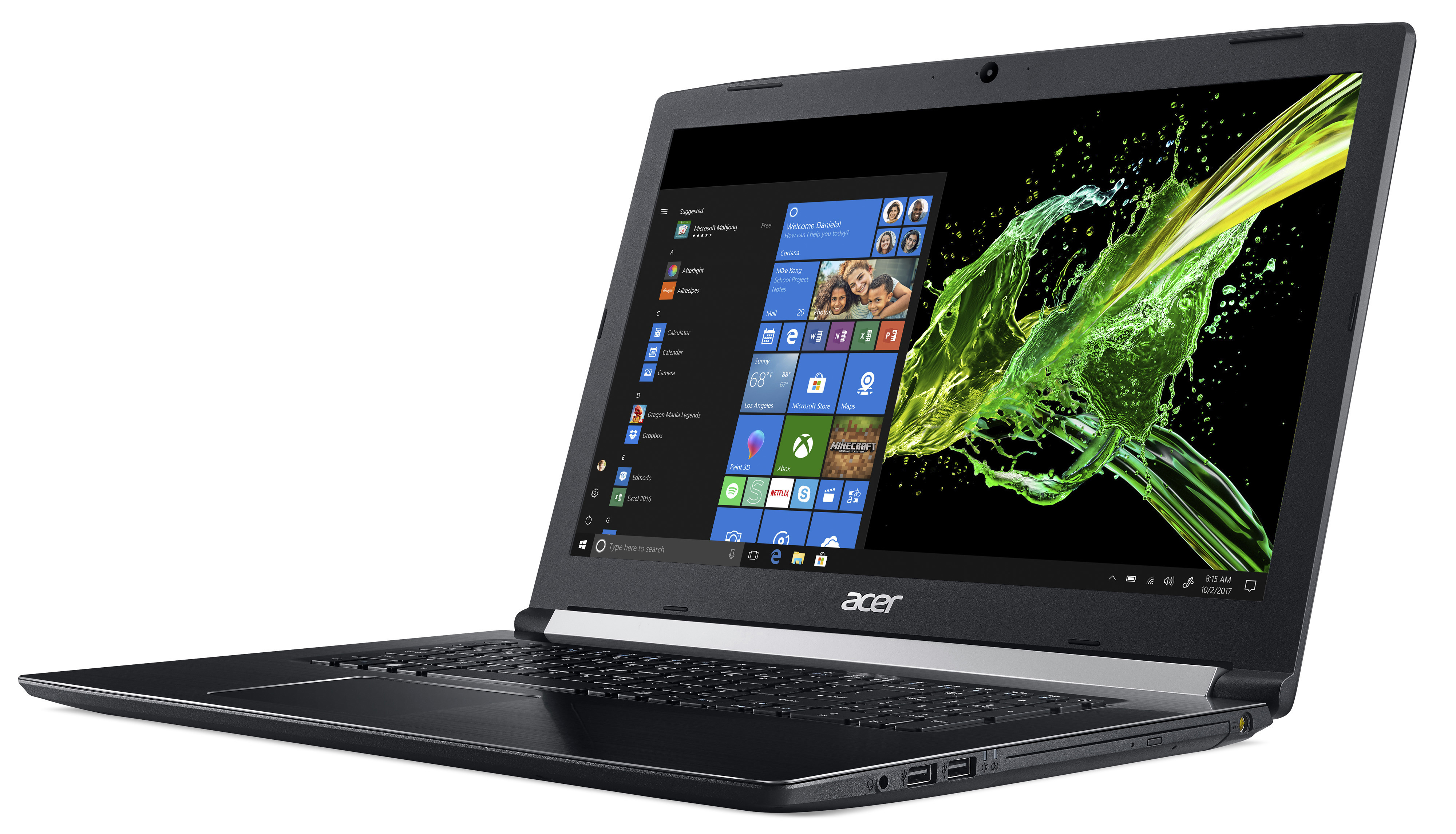 ACER Aspire 5 (A517-51G-596S) - 17,3 Zoll - Intel® Core™ i5 i5-8250U - 8 GB - 512 GB - NVIDIA GeForce® MX250 - Windows 10 Home (64 Bit)