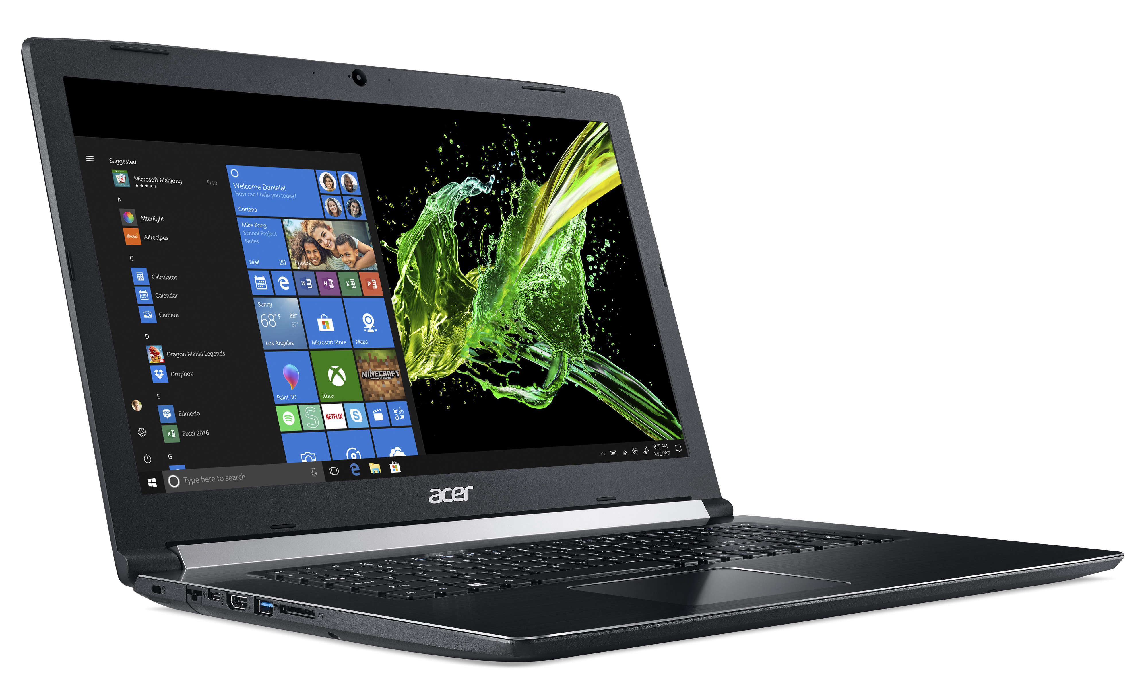 ACER Aspire 5 (A517-51G-596S) - 17,3 Zoll - Intel® Core™ i5 i5-8250U - 8 GB - 512 GB - NVIDIA GeForce® MX250 - Windows 10 Home (64 Bit)