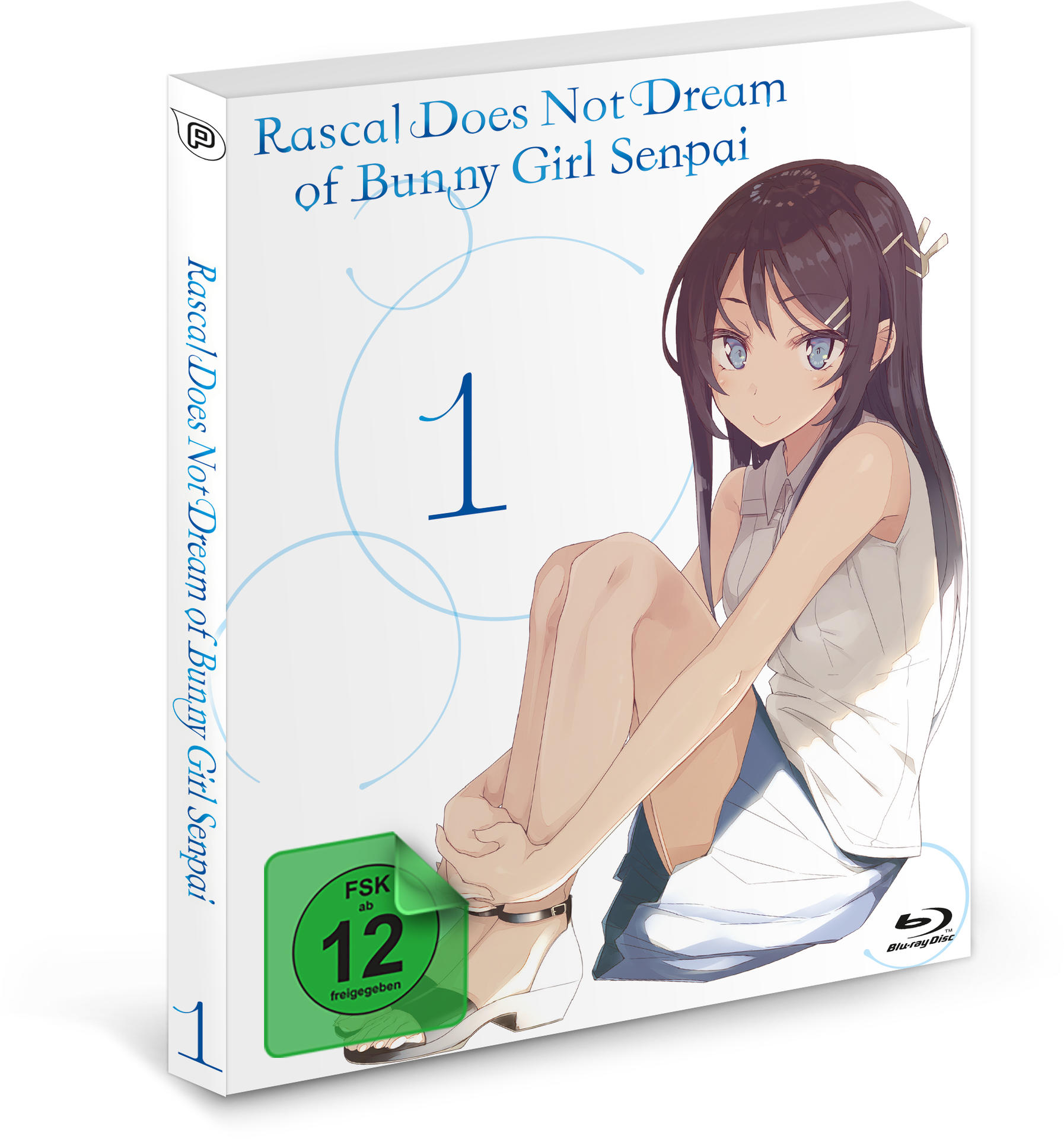 Anime Blu-ray-Box mit einem Mädchen auf dem Cover. Titel: Rascal Does Not Dream of Bunny Girl Senpai.