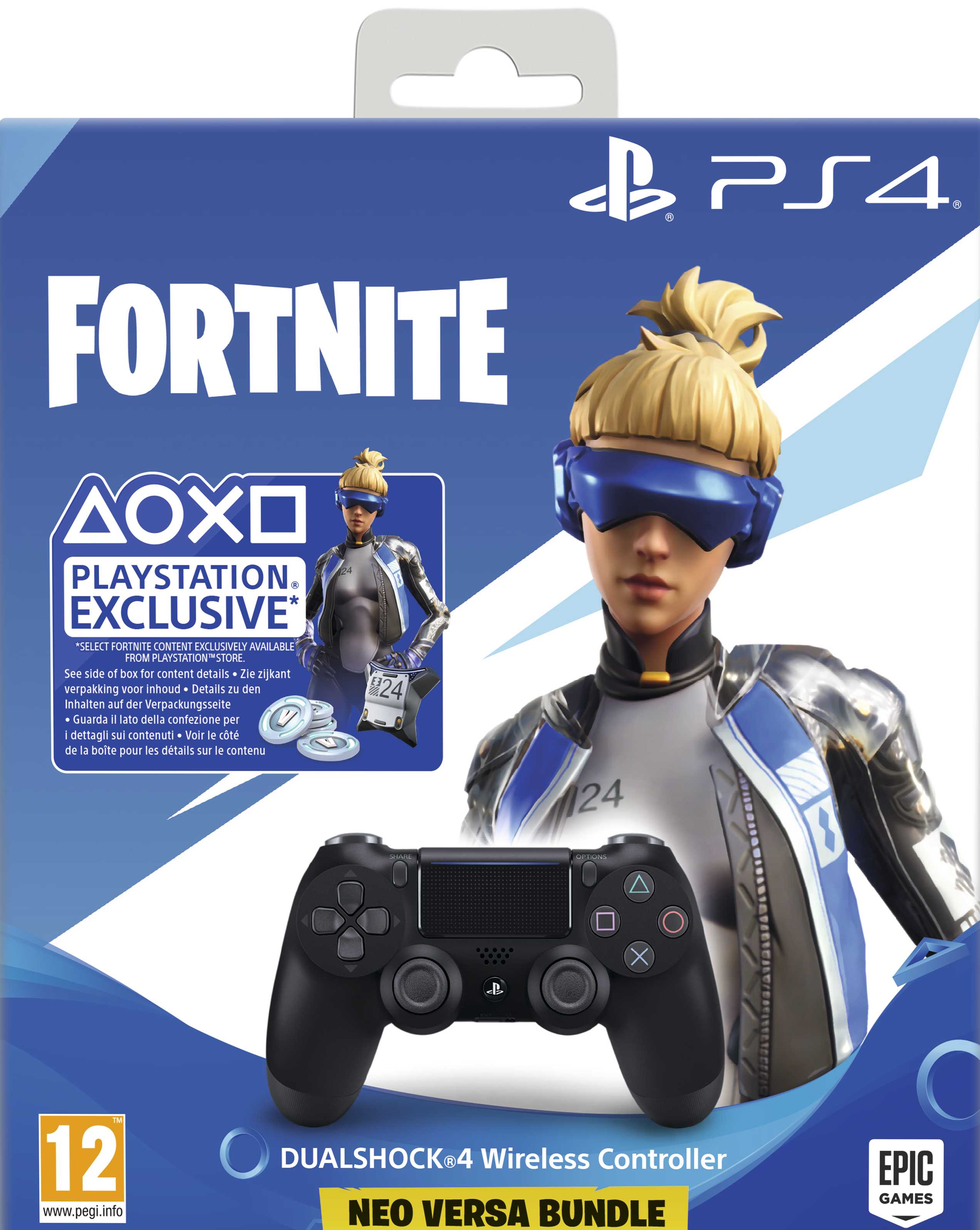 SONY DUALSHOCK 4 Wireless-Controller Jet Black: Fortnite Neo Versa Bundle + Red Dead Redemption 2