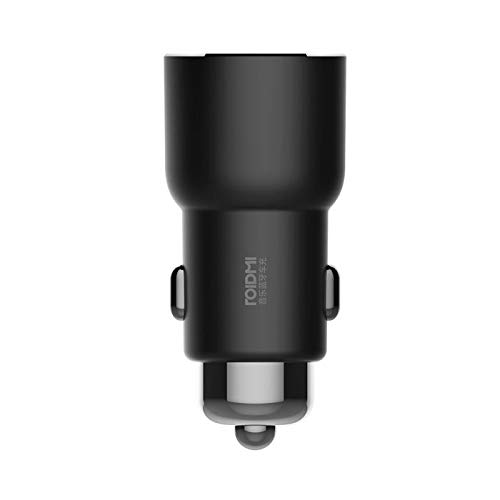 Cargador coche - Xiaomi Roidmi 3S, 2 entradas USB, Transmisor FM, Negro