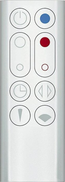Calefactor - Dyson AM09, Aire caliente y frío, Función ventilador, 2000 W, 64 dB, Blanco