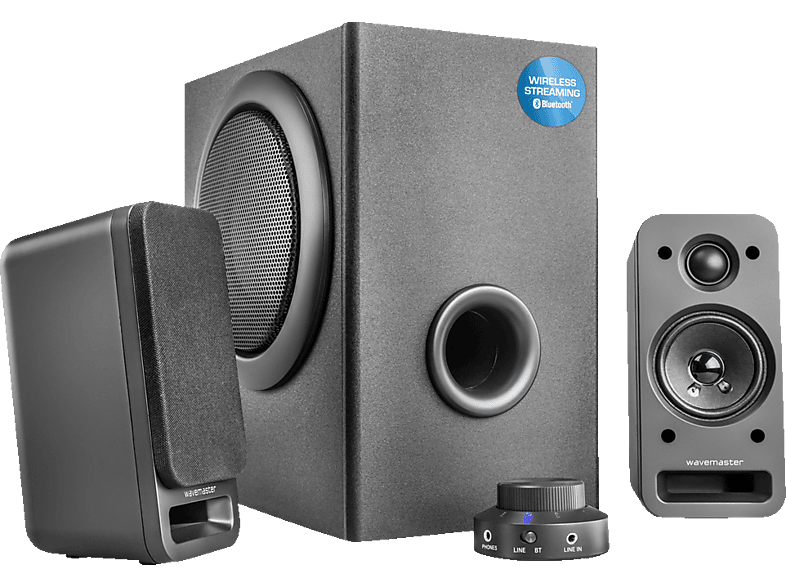 WAVEMASTER MX3+ BT 2.1 Aktivlautsprecher (50 Watt) mit Bluetooth-Streaming Soundsystem