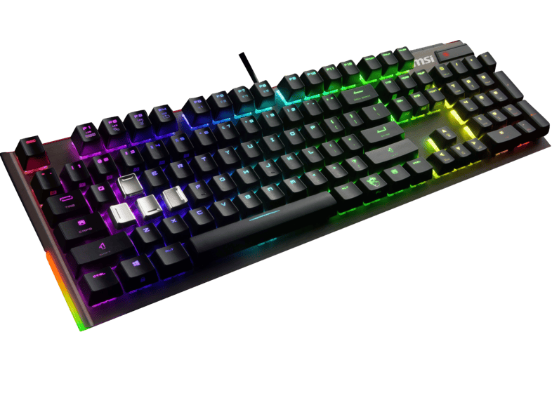 MSI MSI Vigor GK80 Gaming Tastatur, Cherry MX Red, Schwarz MSI MSI Vigor GK80 Gaming Tastatur, Cherry MX Red, Schwarz