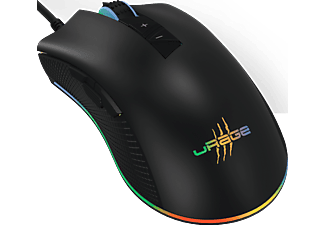 URAGE uRage Reaper 10k - Gaming Maus, Kabelgebunden, Optisch mit Laserdioden, 10000 dpi, Schwarz