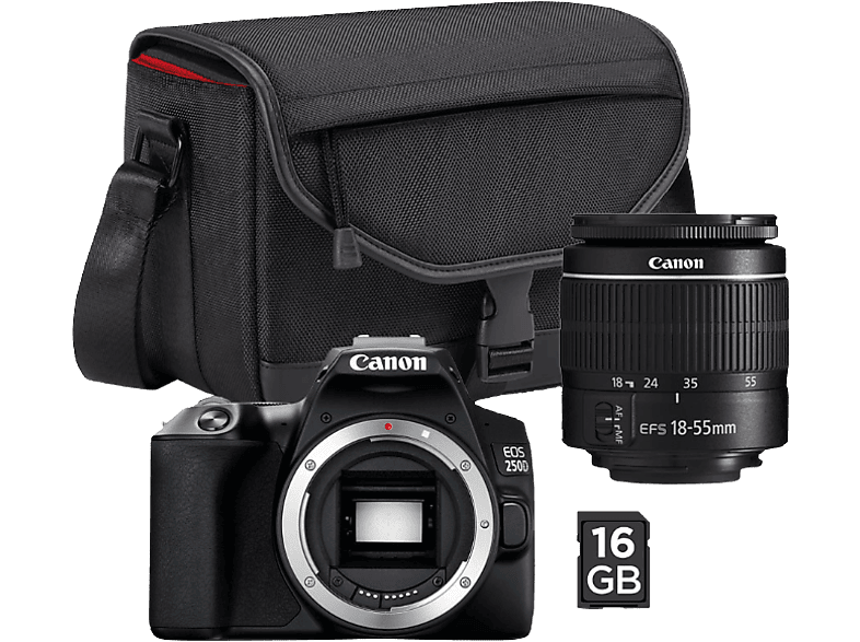 CANON Reflexcamera EOS 250D + 18-55mm + Accessoires (3454C010AA)