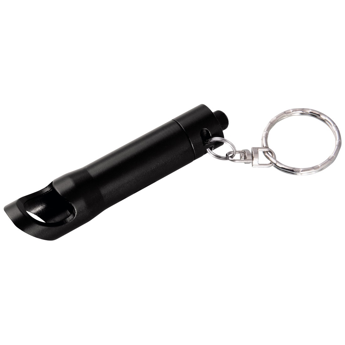 Sifflet noir sur un porte-clés.