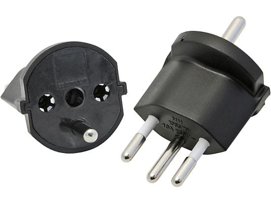 SCHOENENBERGER T12/Schuko - Adaptateur Fix (Noir)