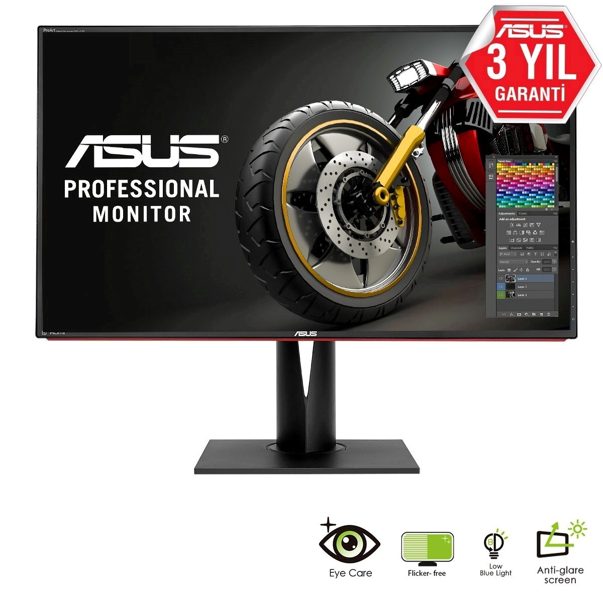 ASUS 32 inç PA328Q IPS 4K Ultra HD 3840X2160 6 Ms HDMI Monitör