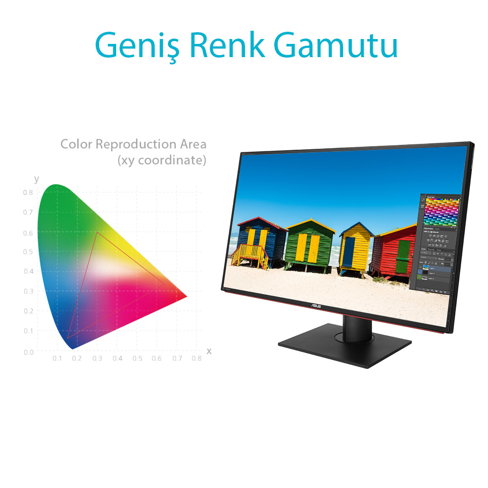 ASUS 32 inç PA328Q IPS 4K Ultra HD 3840X2160 6 Ms HDMI Monitör