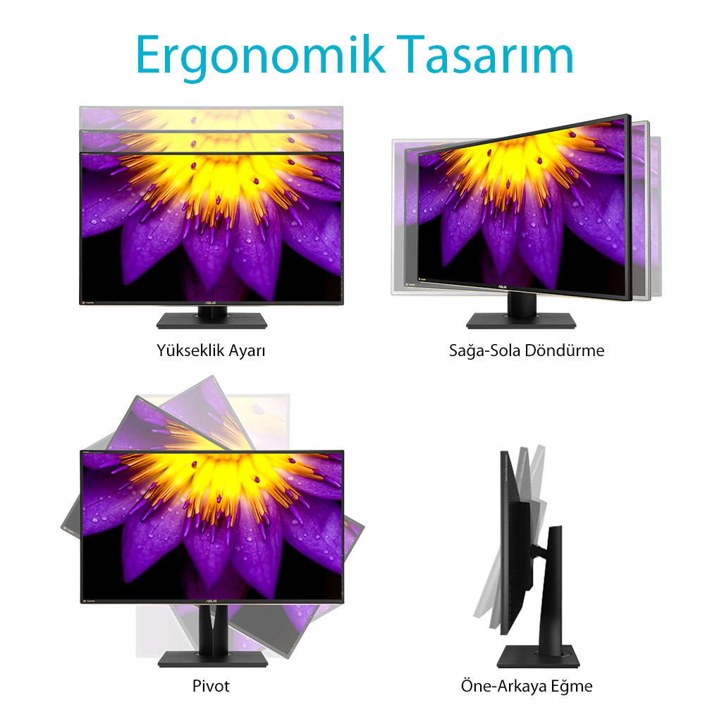 ASUS 32 inç PA328Q IPS 4K Ultra HD 3840X2160 6 Ms HDMI Monitör