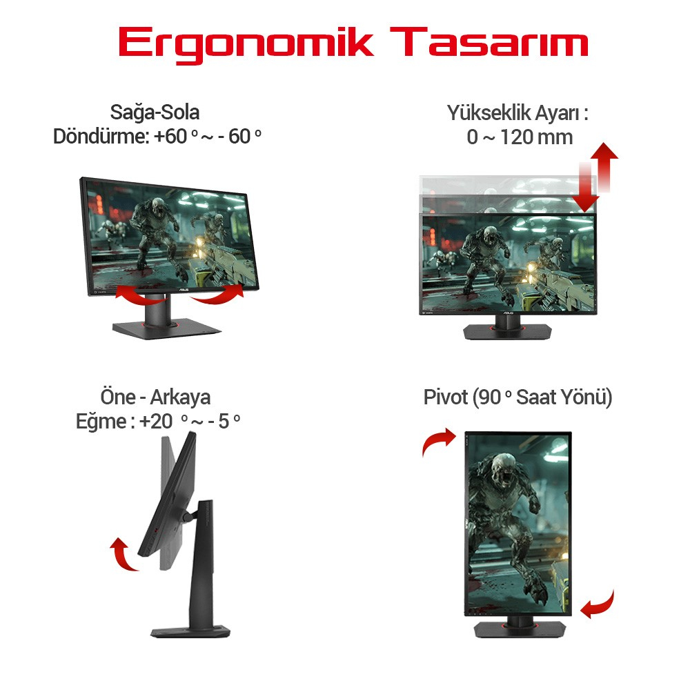 ASUS PG258Q-WLED/TN-27"-165Hz-1ms Flat Monitör