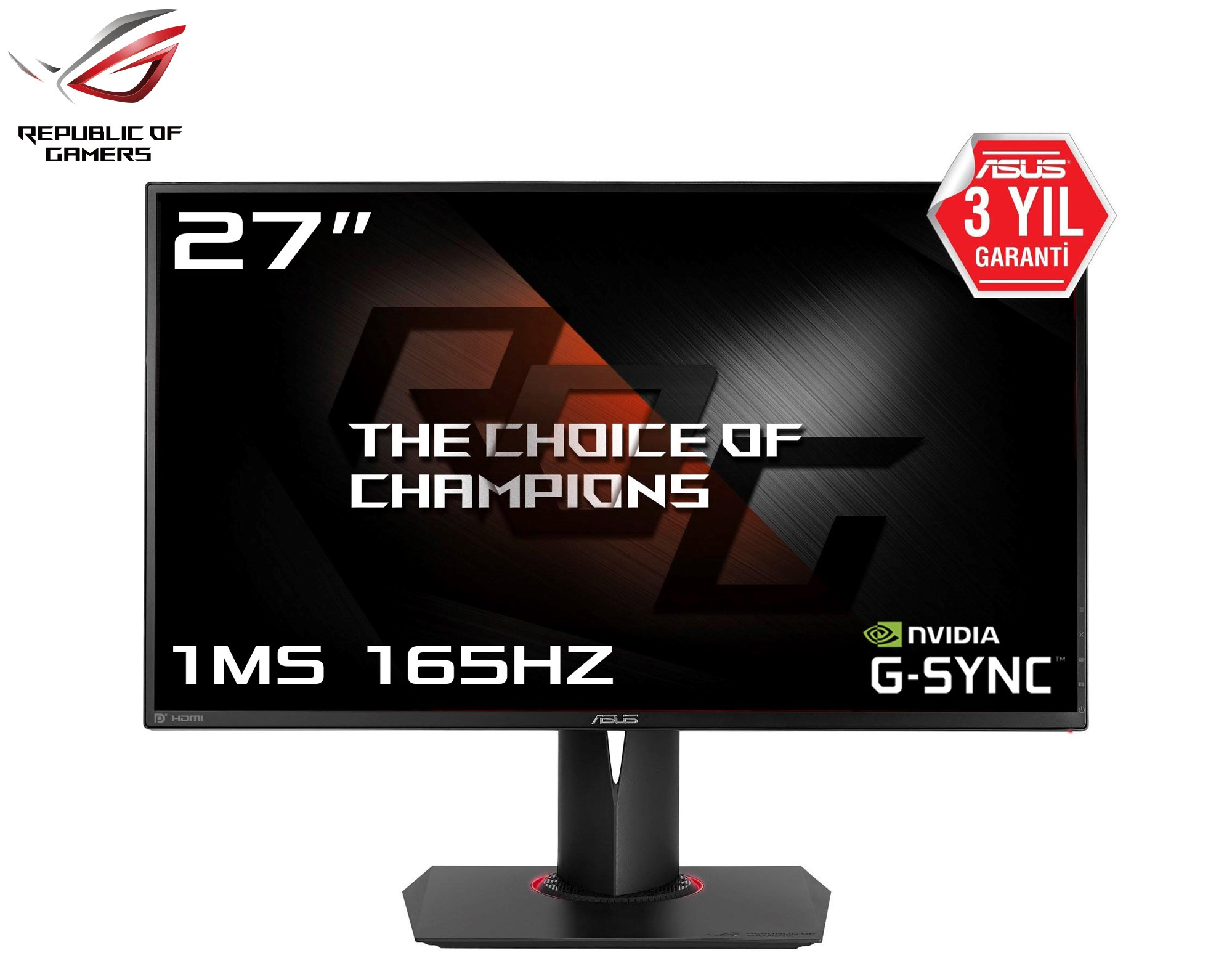 ASUS PG258Q-WLED/TN-27"-165Hz-1ms Flat Monitör