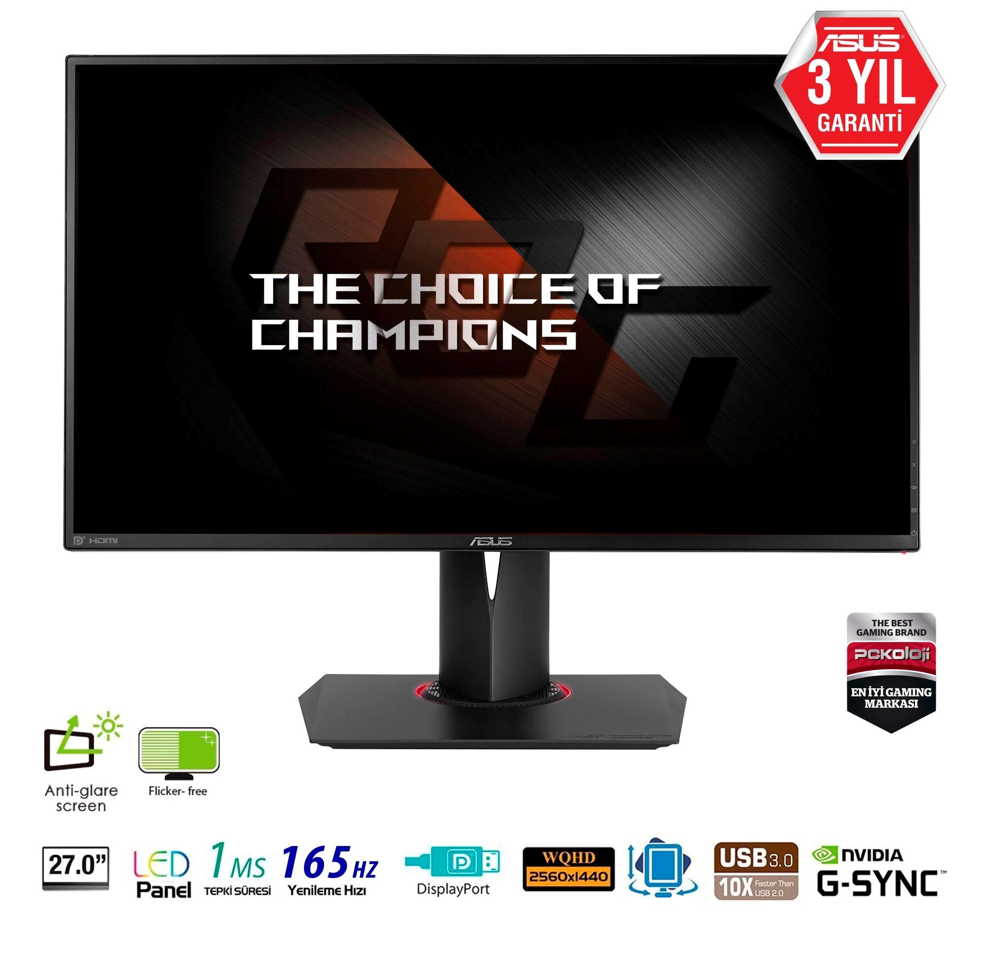 ASUS PG258Q-WLED/TN-27"-165Hz-1ms Flat Monitör