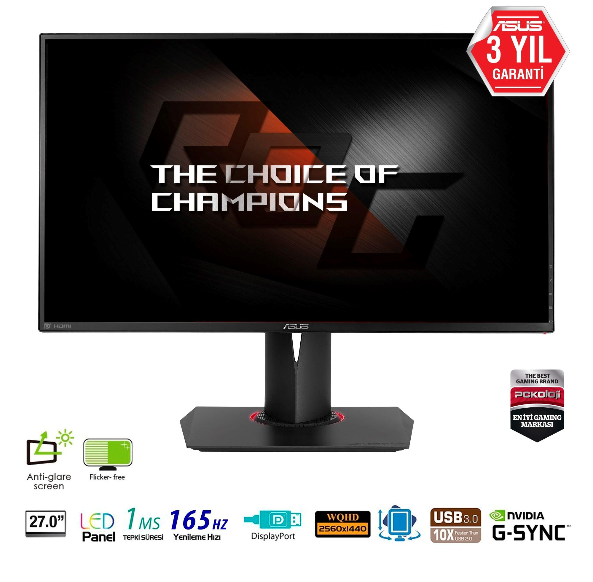 ASUS PG258Q-WLED/TN-27"-165Hz-1ms Flat Monitör