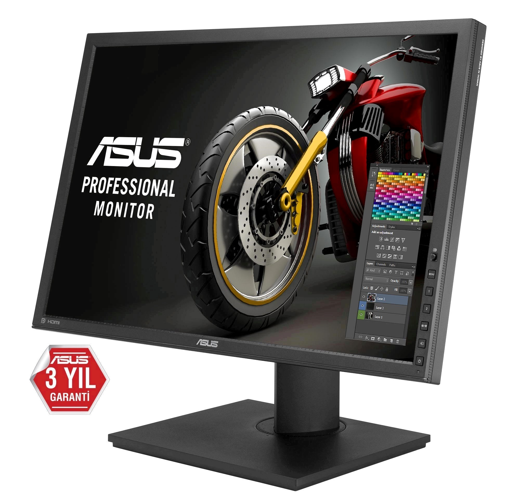 ASUS 24,1 Asus Pa248Q Ips 1920X1200 6Ms 3Yıl Displayport,Hdmı,Vga,Dvı  Vesa 100% Srgb, Pivot