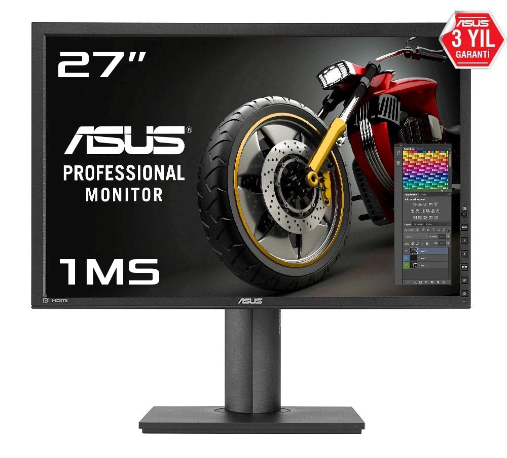 ASUS 27 inç PB277Q Gaming LED 2560 x 1440 1 ms HDMI Monitör
