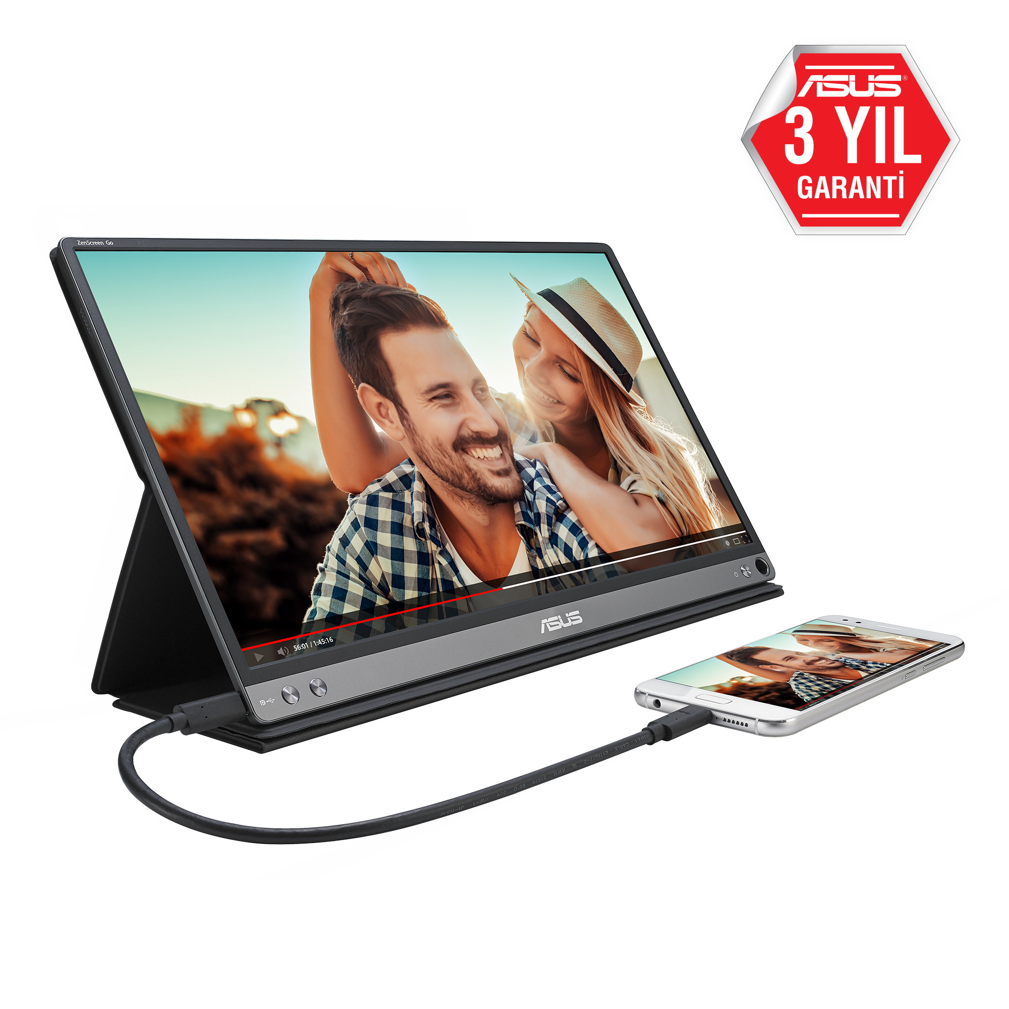 ASUS MB16AP 15.6" 5ms Monitör Gri