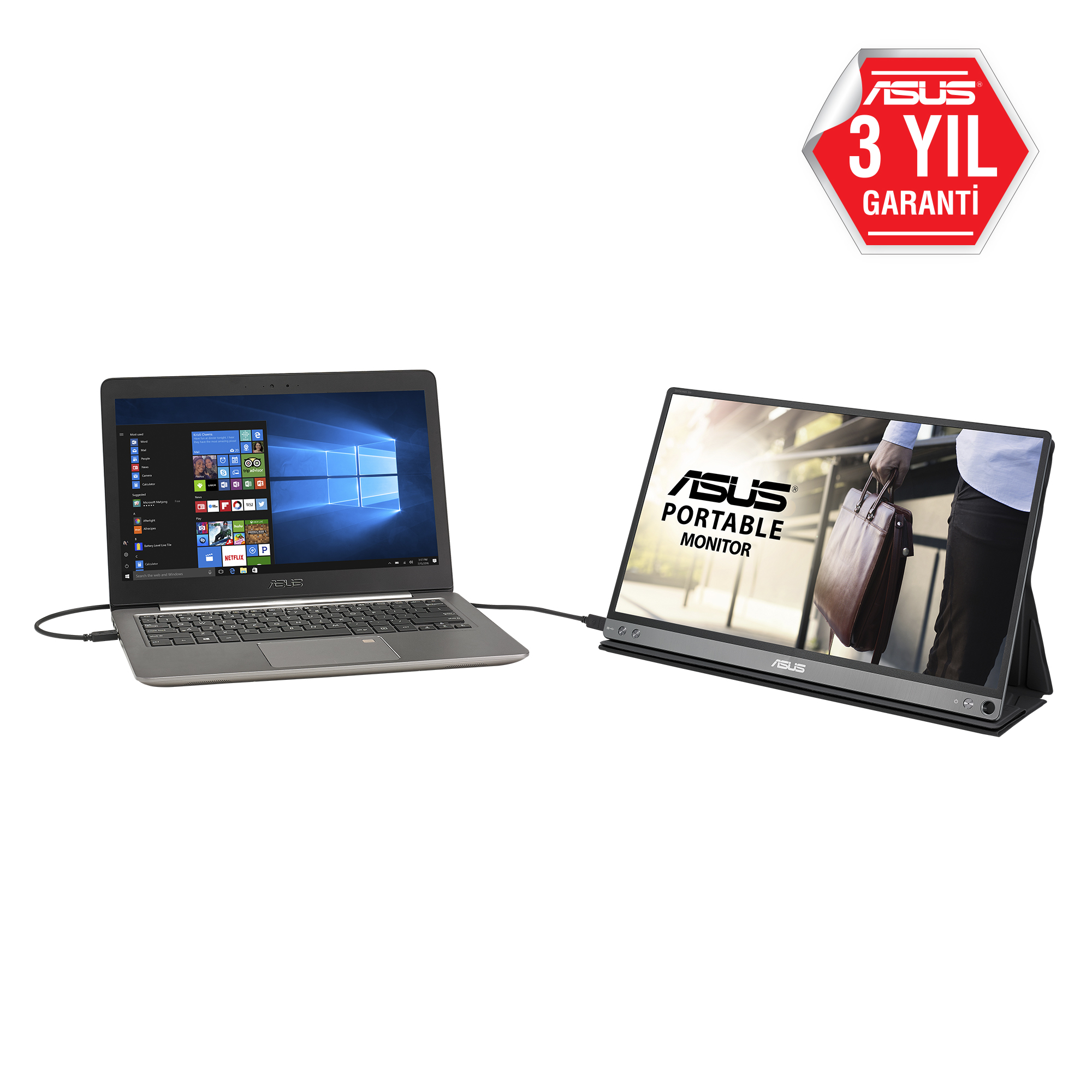 ASUS MB16AP 15.6" 5ms Monitör Gri