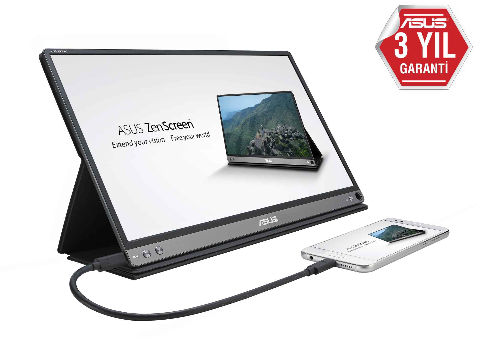 ASUS MB16AP 15.6" 5ms Monitör Gri