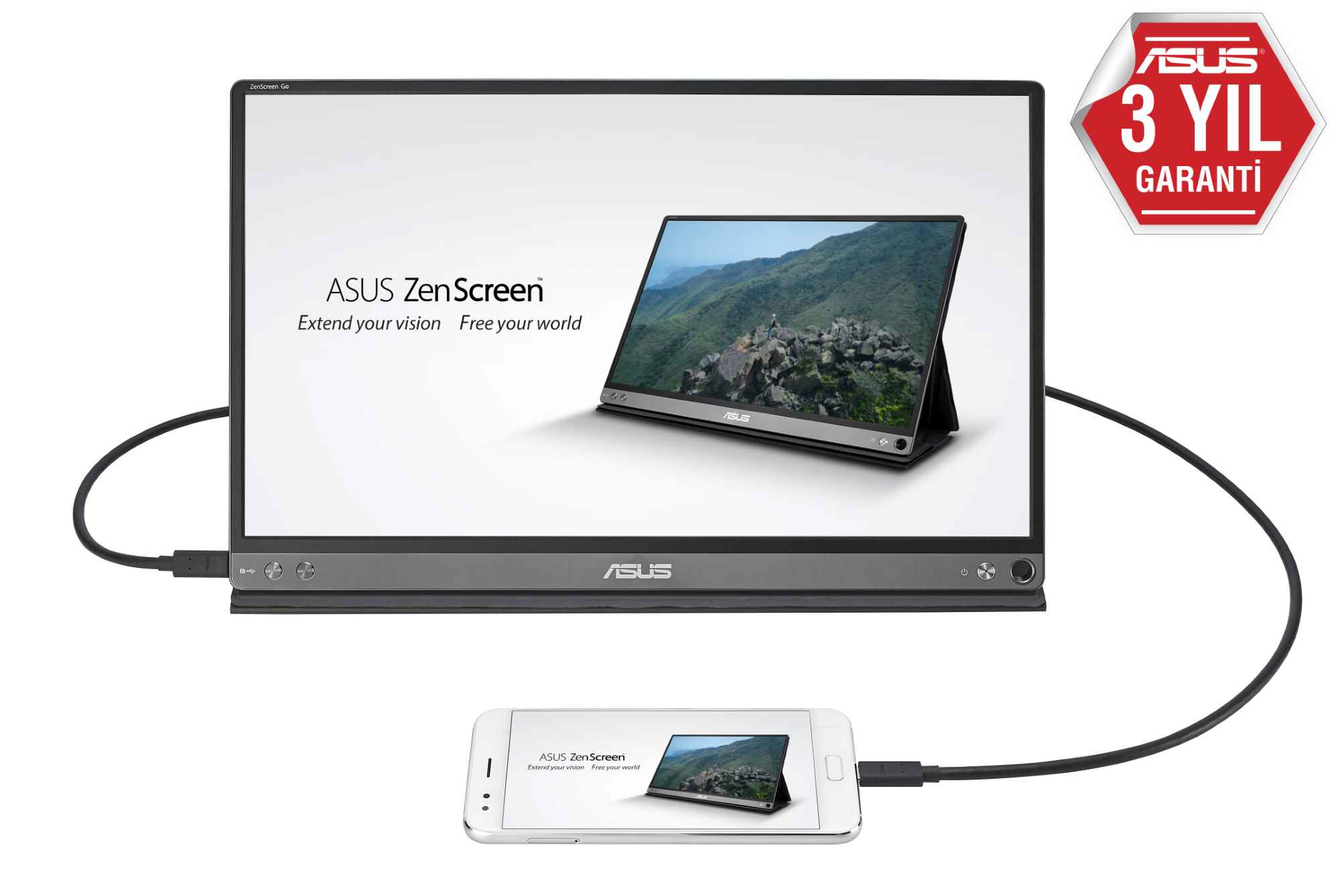 ASUS MB16AP 15.6" 5ms Monitör Gri