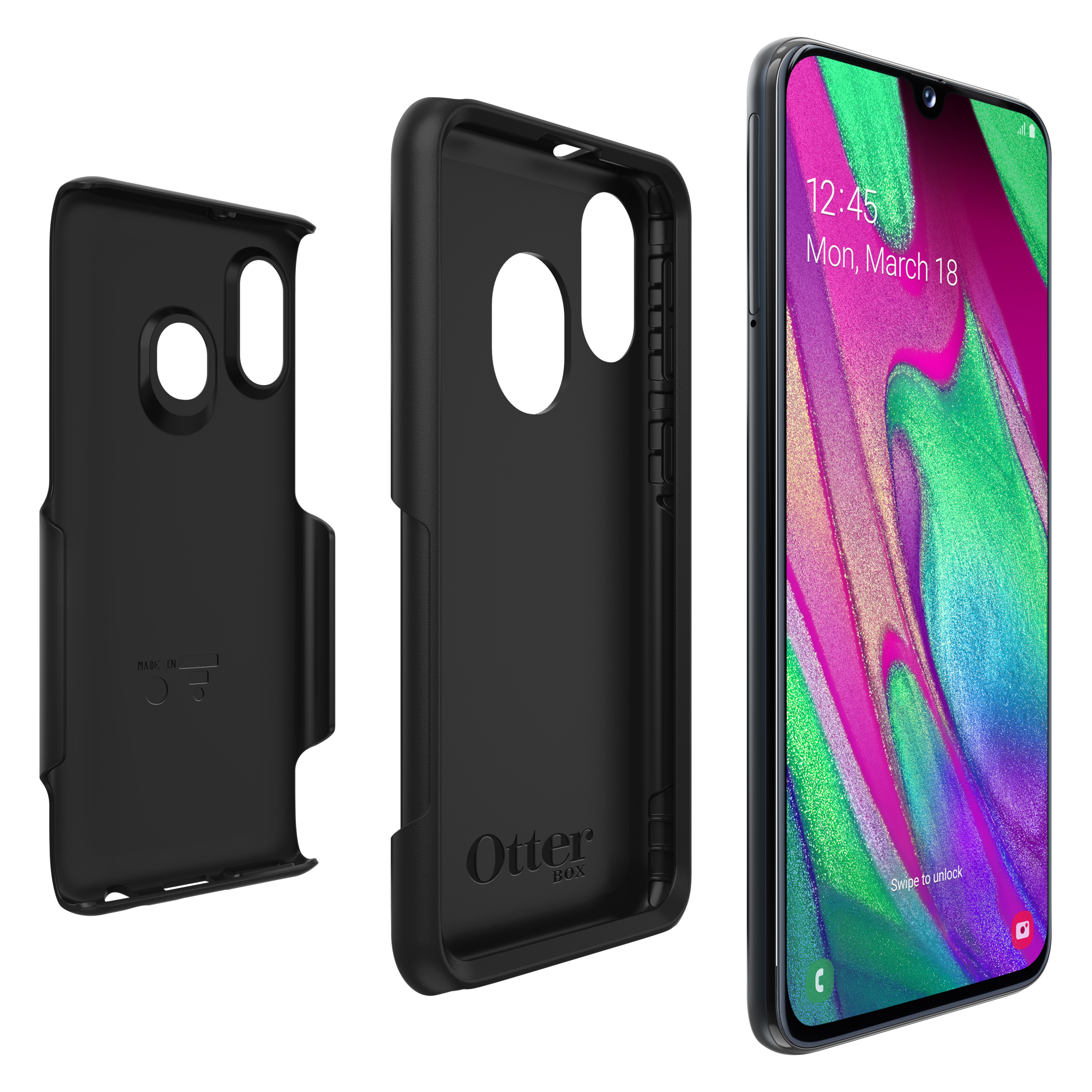 OTTERBOX 77-62437, Backcover, Samsung, Galaxy A40, Schwarz