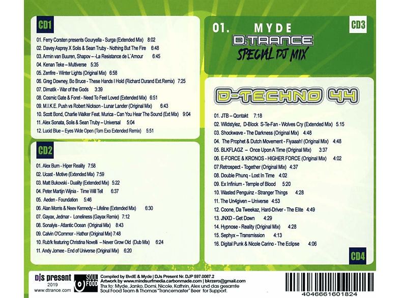VARIOUS (CD) D.Trance 44) - (incl.D.Techno - Vol.87