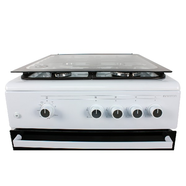 Cocina - Infiniton CC6660BLHE,  GAS BUTANO y NATURAL, Parrilla de forja Triple corona