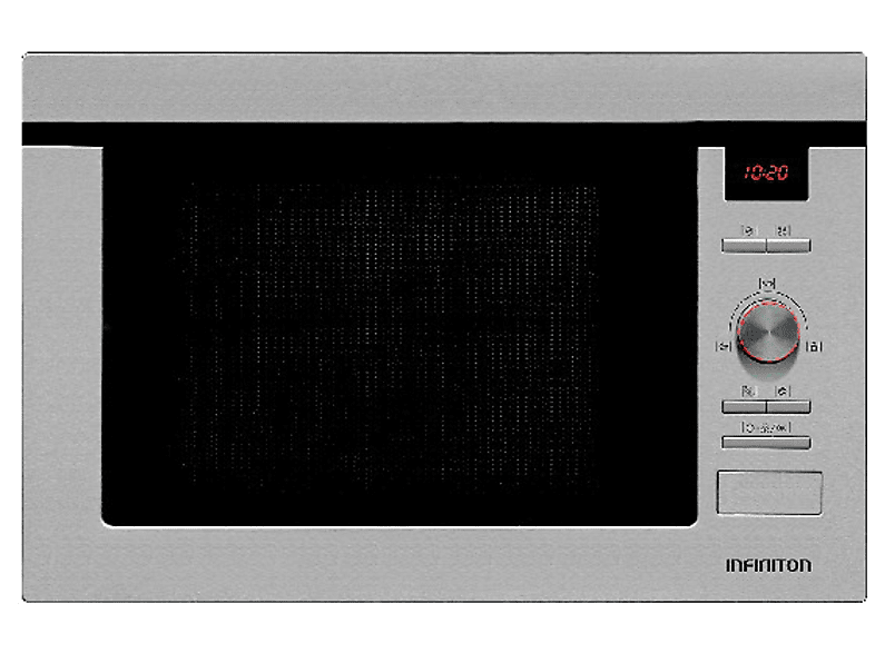 REACONDICIONADO Seminuevo Muy bueno Microondas integrable – Infiniton IMW-1625, 25L, Plato de 31,5 cm, 900W, Control digital, Inox