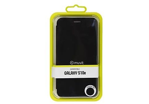 Funda - Muvit Folio, Para Samsung Galaxy S10e, Función Soporte y tarjetero, Negro