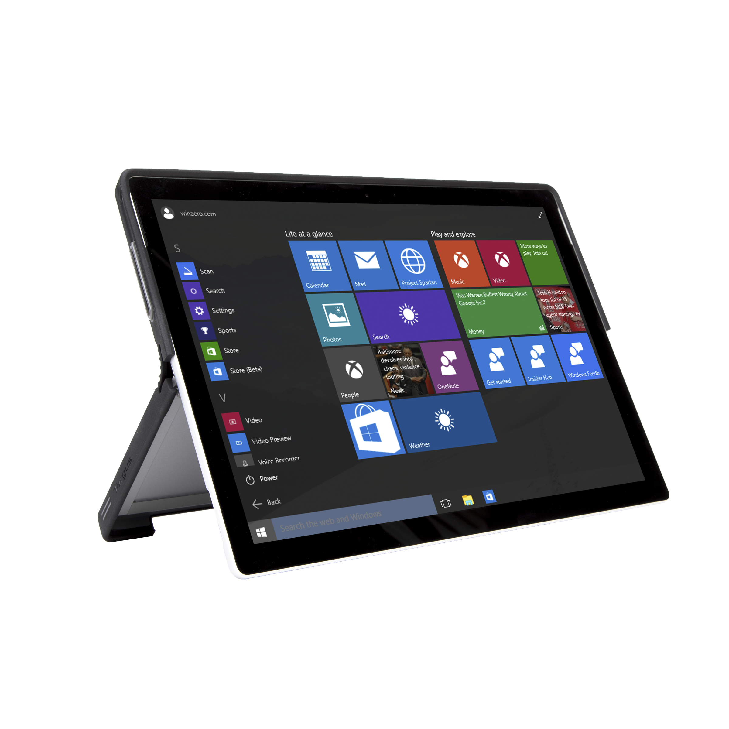 TARGUS SafePort, Bookcover, Microsoft, Surface Pro 6, Surface Pro (2017), Surface Pro 4, Grau