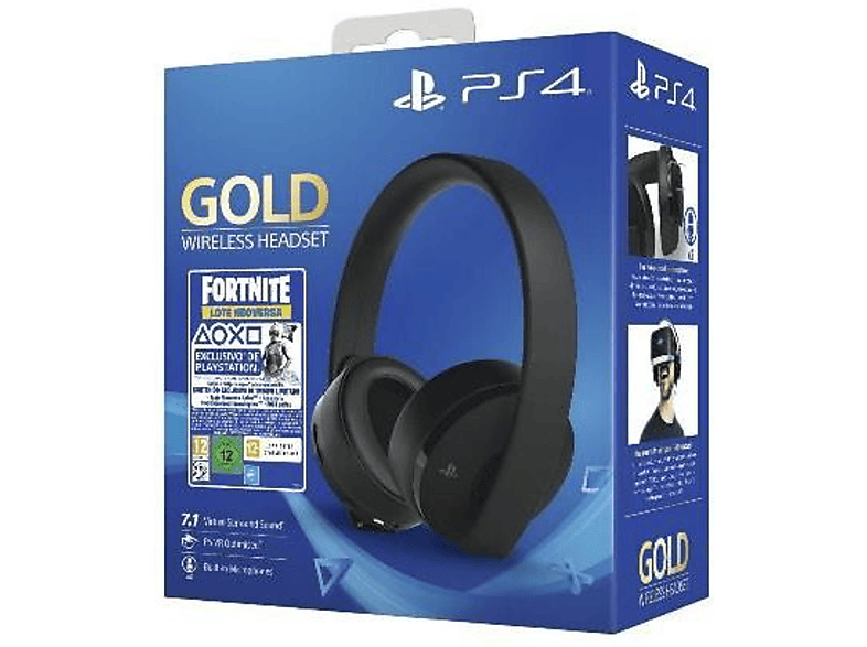 Oír de suerte etiqueta Auriculares gaming | Sony PS4 Gold Wireless Headset + Voucher Fortnite