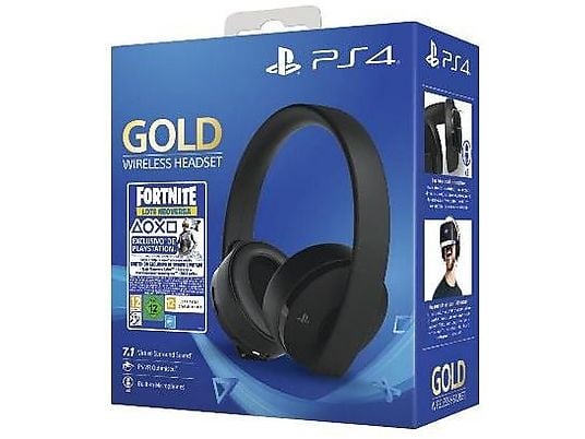 Auriculares gaming - Sony PS4 Gold Wireless Headset + Voucher Fortnite