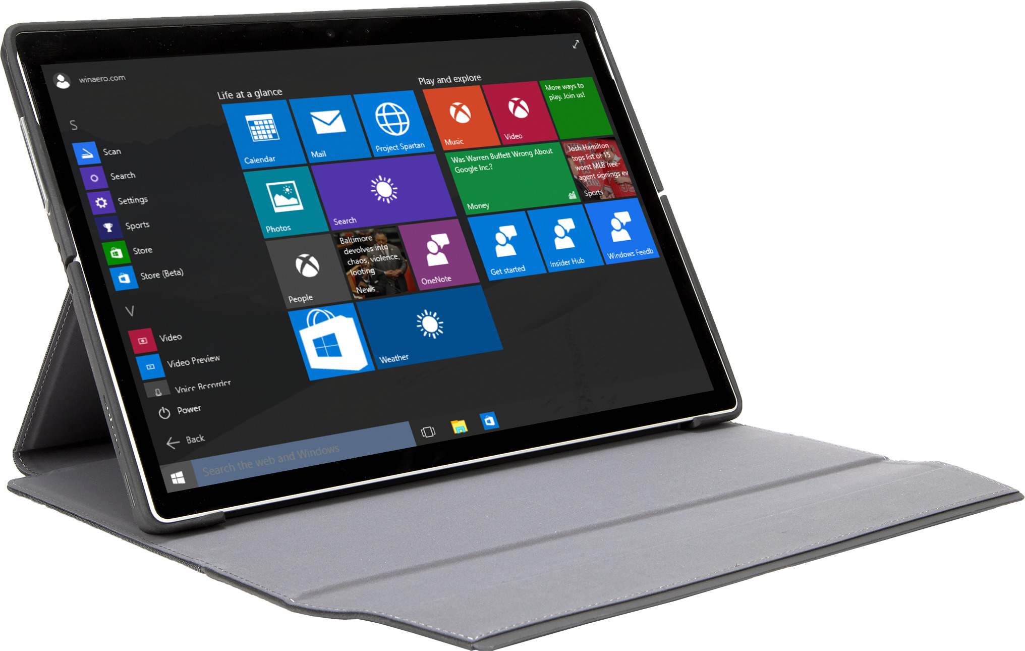 TARGUS Signature, Full Cover, Microsoft, Surface Pro 6, Surface Pro (2017), Surface Pro 4, Grau