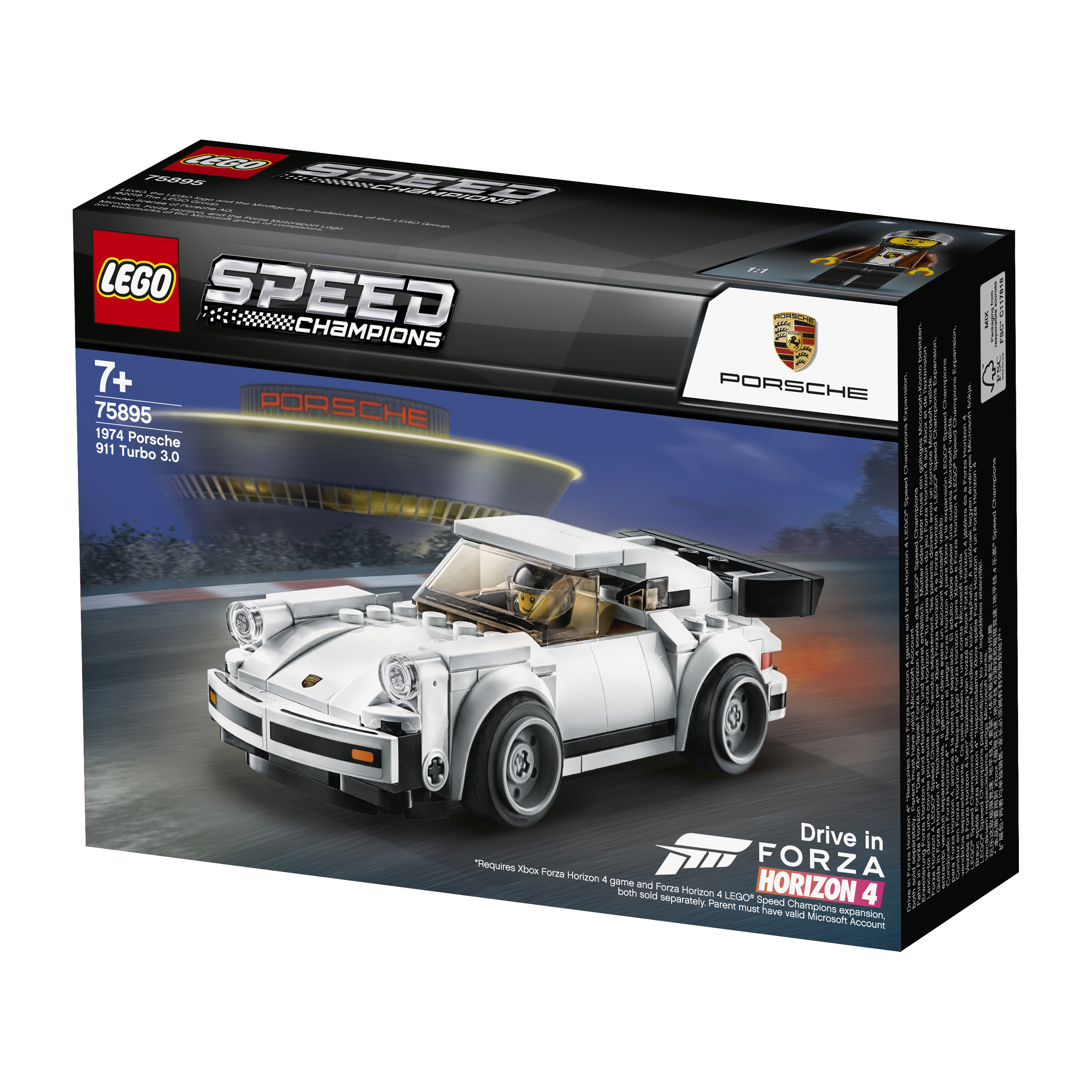LEGO 75895 1974 Porsche 911 Turbo 3.0 Bausatz, Mehrfarbig