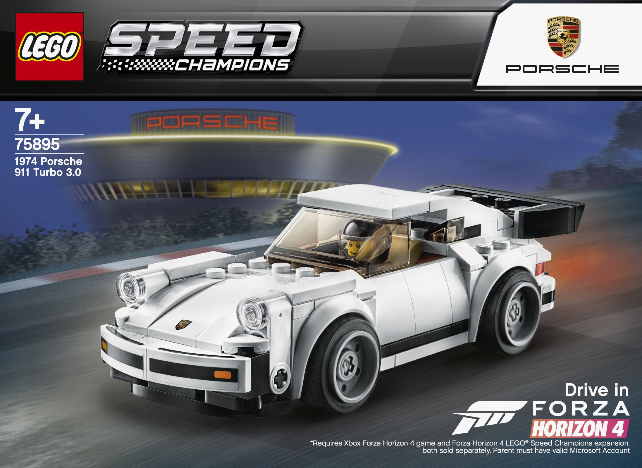 LEGO 75895 1974 Porsche 911 Turbo 3.0 Bausatz, Mehrfarbig
