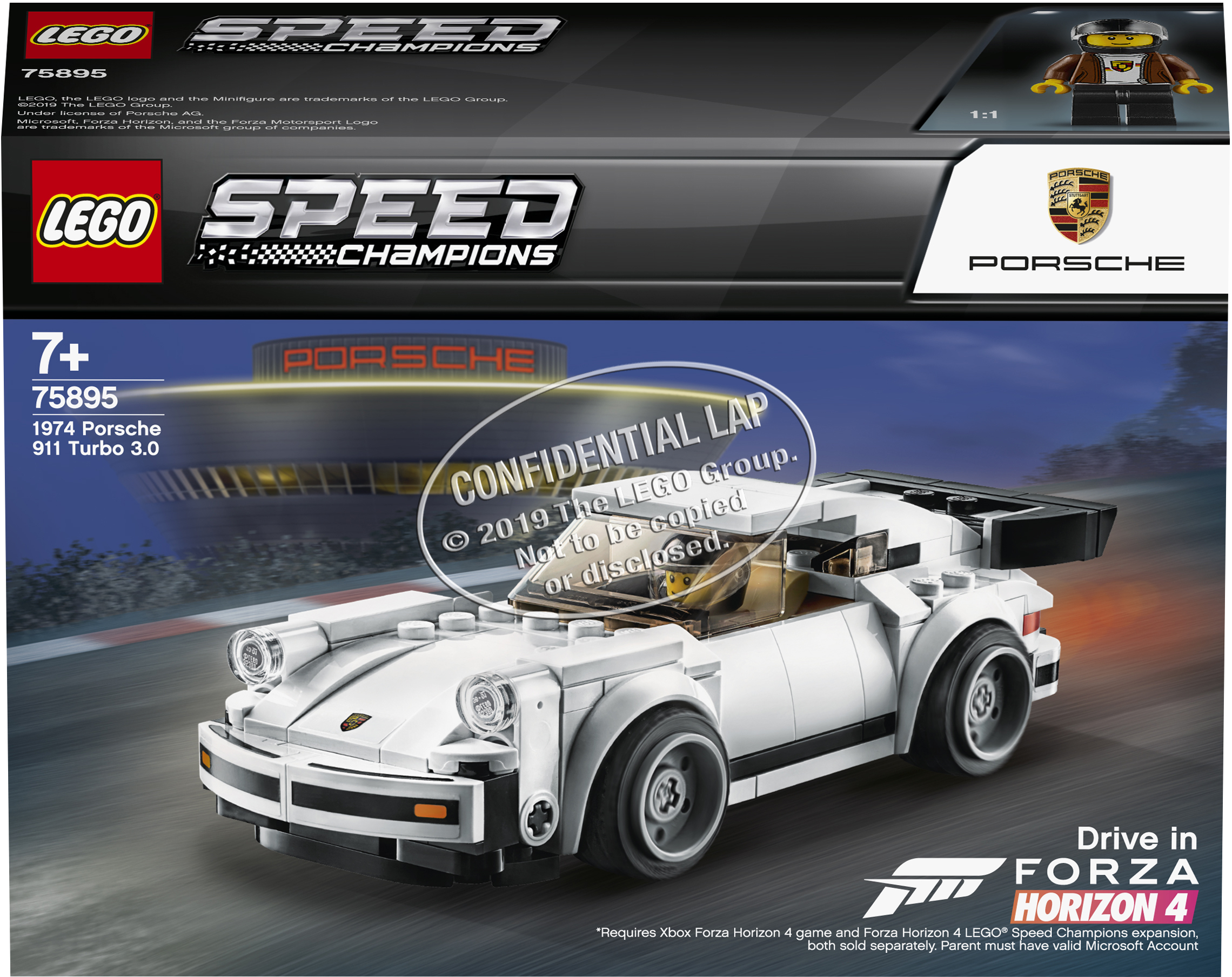 LEGO 75895 1974 Porsche 911 Turbo 3.0 Bausatz, Mehrfarbig