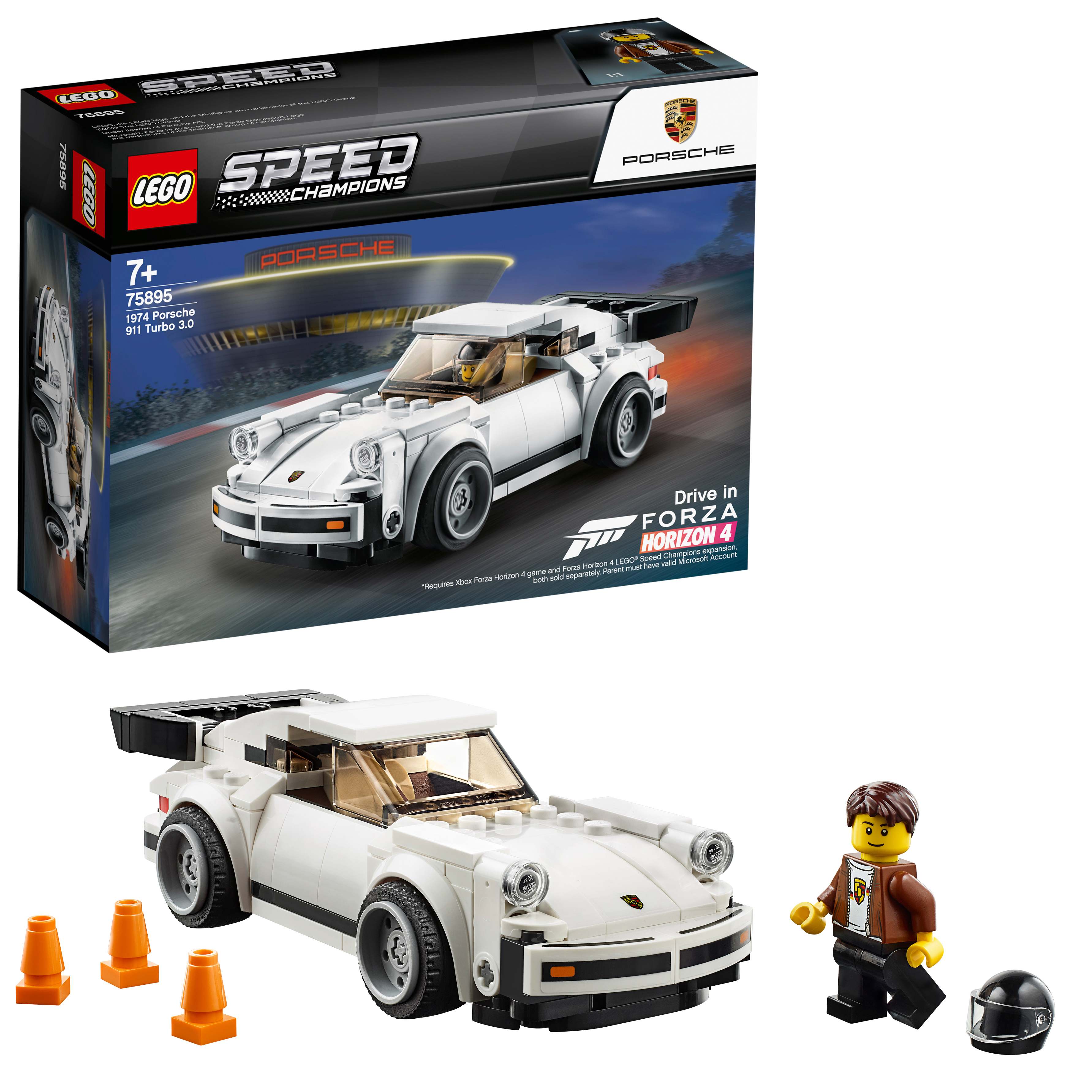 LEGO 75895 1974 Porsche 911 Turbo 3.0 Bausatz, Mehrfarbig