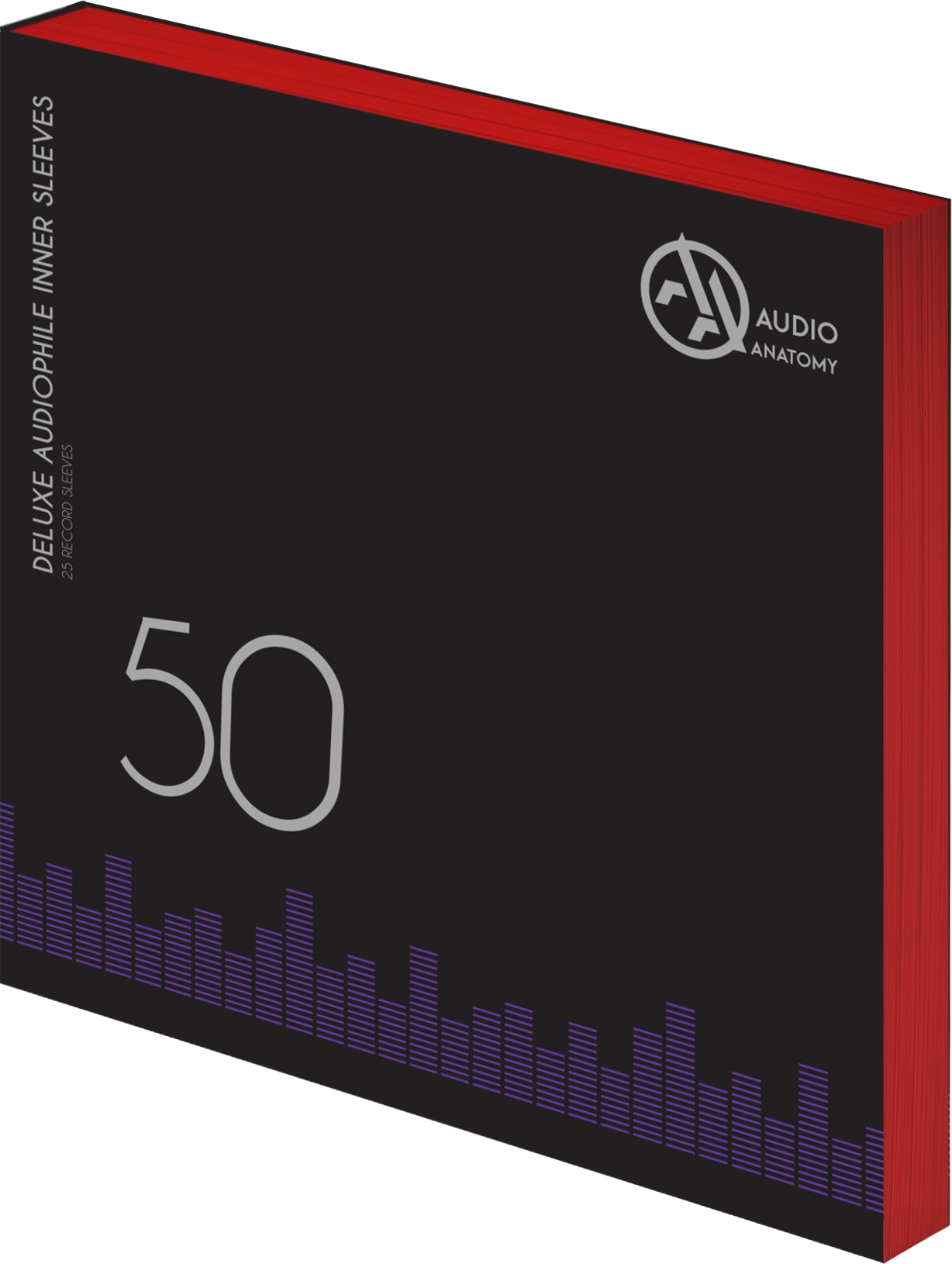 Deluxe Audiophile Antistatic Vinyl belső borító, 50x12", 80 gramm, vörös