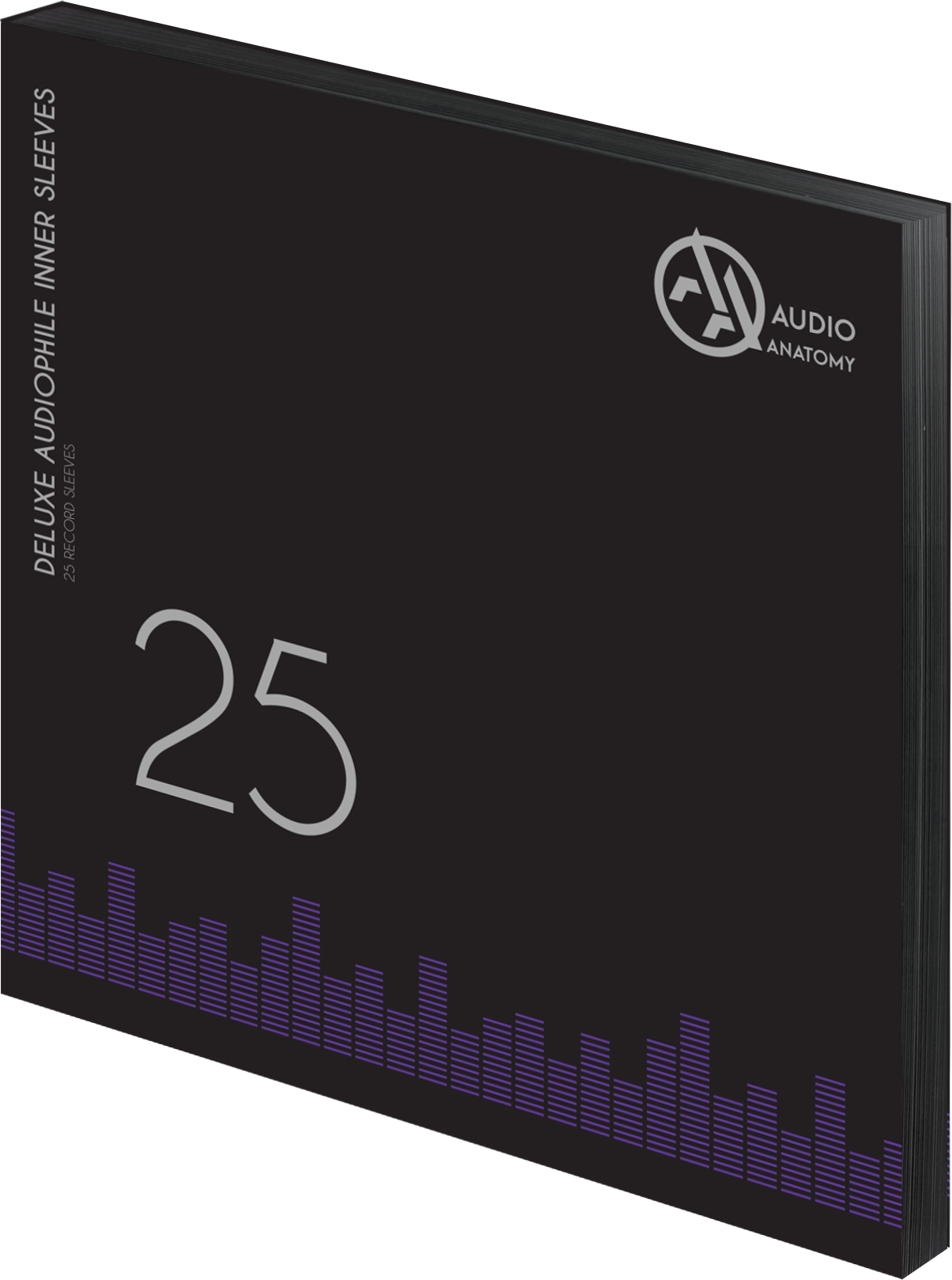 Deluxe Audiophile Antistatic Vinyl belső borító, 25x12", 80 gramm, fekete