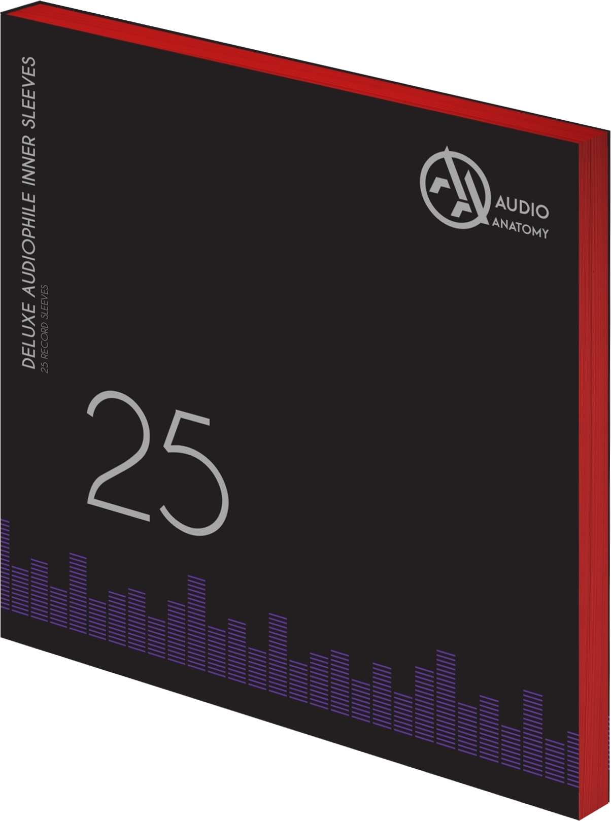 Deluxe Audiophile Antistatic Vinyl belső borító, 25x12", 80 gramm, vörös
