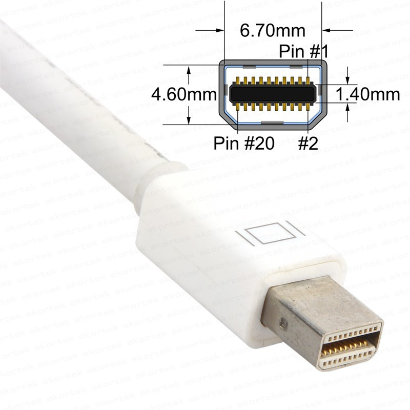 DARK Mini DisplayPort - DVI-D M/F