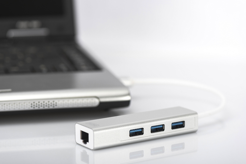 DIGITUS USB3.0 3XPORT HUB VE GIGABIT LAN ADAPTORU