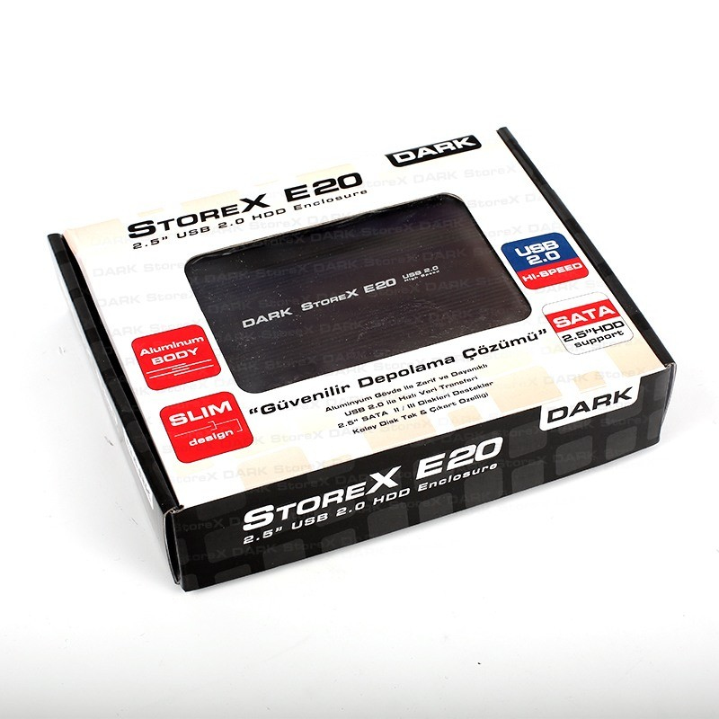 DARK Storex 2.5" USB 2.0 Full Alüminyum Sata Disk Kutusu