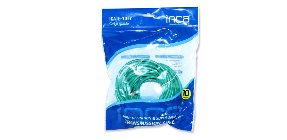 INCA CAT6 10m Kablo Yeşil