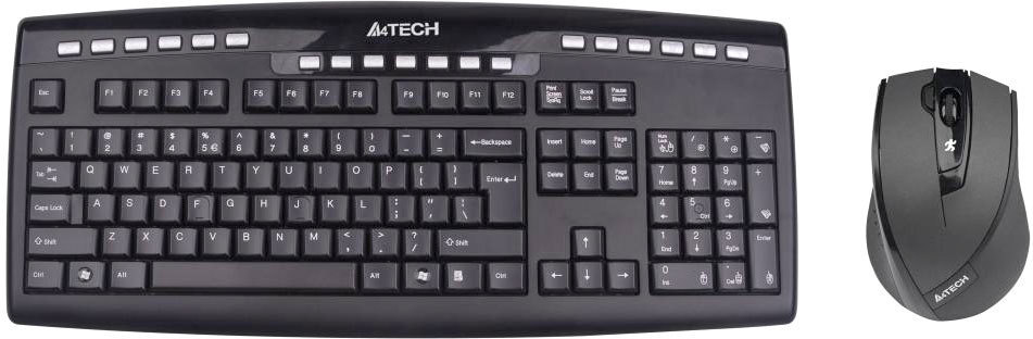A4 TECH A4 TECH 9200F 2.4Ghz Nano Kablosuz Set Q-Multimedya Klavye + V-Track Mouse