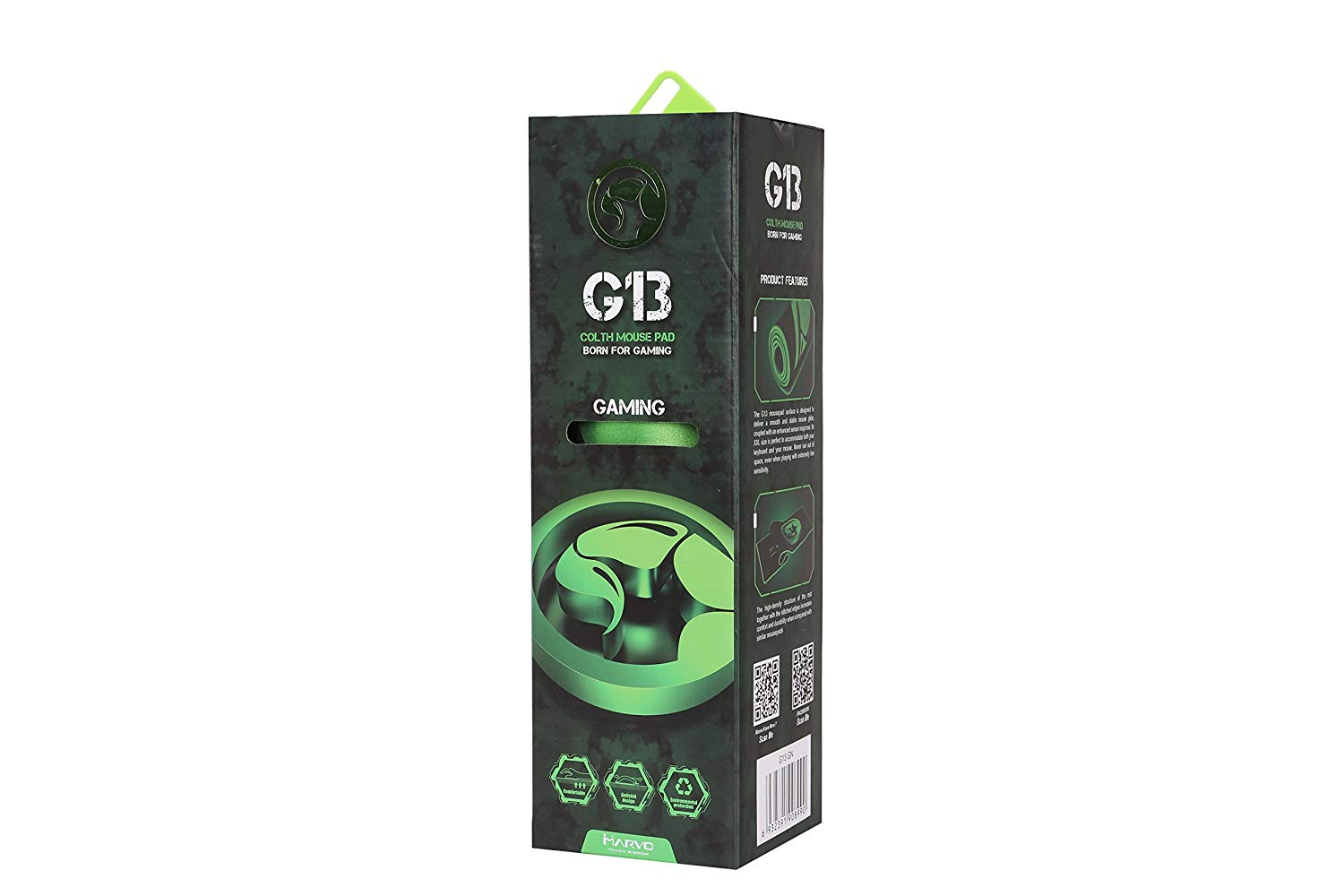 Alfombrilla gaming - Scorpion MA-G13 GN, XXL, Para teclado y ratón, Antideslizante, Negro/verde