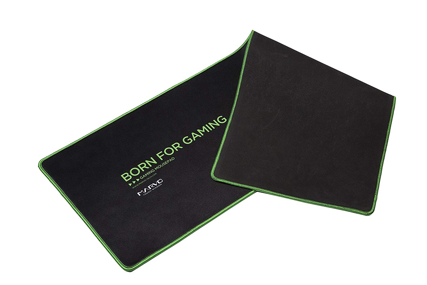 Alfombrilla gaming - Scorpion MA-G13 GN, XXL, Para teclado y ratón, Antideslizante, Negro/verde